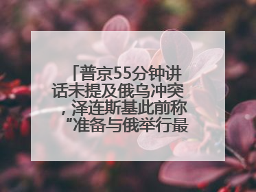 普京55分钟讲话未提及俄乌冲突，泽连斯基此前称“准备与俄举行最高级别会晤”