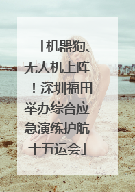 机器狗、无人机上阵！深圳福田举办综合应急演练护航十五运会