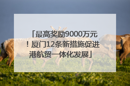 最高奖励9000万元！厦门12条新措施促进港航贸一体化发展