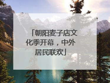 朝阳麦子店文化季开幕，中外居民联欢