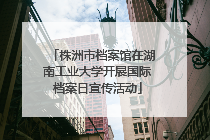 株洲市档案馆在湖南工业大学开展国际档案日宣传活动