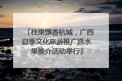 桂果飘香杭城，广西夏季文化旅游推广暨水果推介活动举行