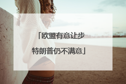 欧盟有意让步 特朗普仍不满意