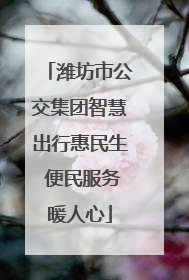 潍坊市公交集团智慧出行惠民生 便民服务暖人心