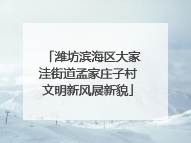 潍坊滨海区大家洼街道孟家庄子村文明新风展新貌