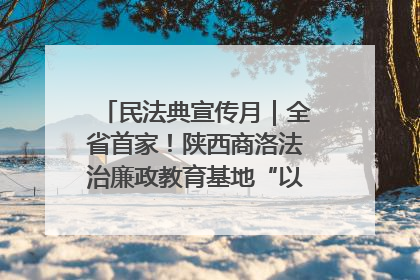 民法典宣传月｜全省首家！陕西商洛法治廉政教育基地“以案说纪”润人心