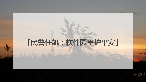 民警任凯：软件园里护平安