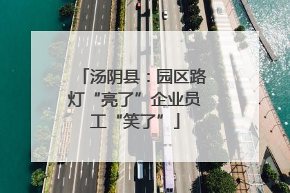 汤阴县：园区路灯“亮了”企业员工“笑了”