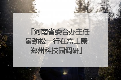 河南省委台办主任景劲松一行在富士康郑州科技园调研