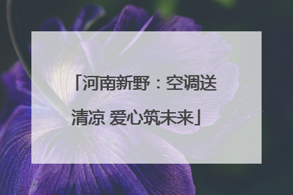 河南新野：空调送清凉 爱心筑未来