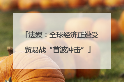 法媒：全球经济正遭受贸易战“首波冲击”