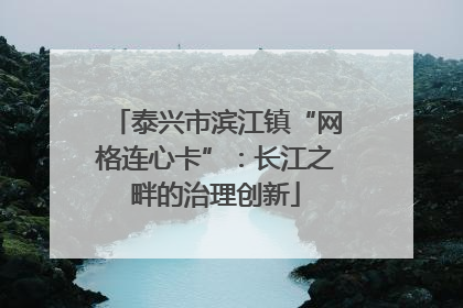 泰兴市滨江镇“网格连心卡”：长江之畔的治理创新