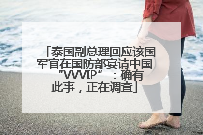泰国副总理回应该国军官在国防部宴请中国“VVVIP”：确有此事，正在调查