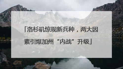 洛杉矶惊现新兵种，两大因素引爆加州“内战”升级