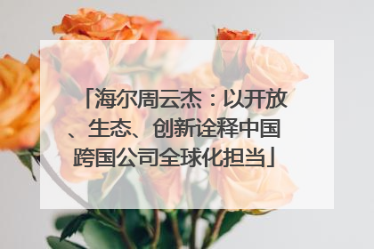 海尔周云杰：以开放、生态、创新诠释中国跨国公司全球化担当
