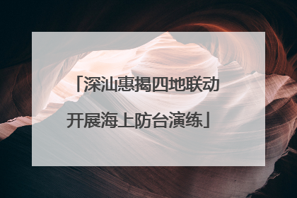 深汕惠揭四地联动开展海上防台演练