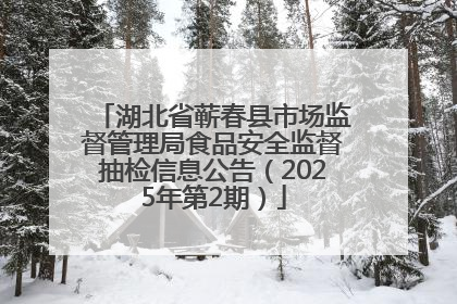 湖北省蕲春县市场监督管理局食品安全监督抽检信息公告（2025年第2期）