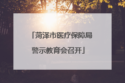菏泽市医疗保障局警示教育会召开