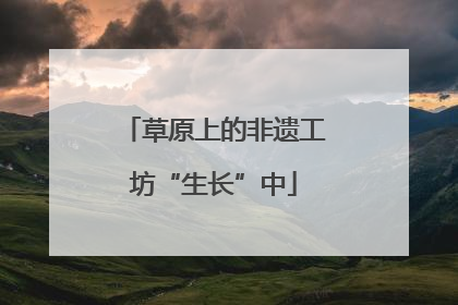 草原上的非遗工坊“生长”中
