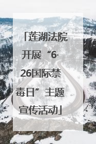 莲湖法院开展“6·26国际禁毒日”主题宣传活动