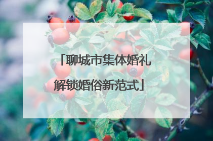 聊城市集体婚礼解锁婚俗新范式