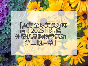 聚焦全球美食好味道！2025山东省外贸优品购物季活动第二期启幕