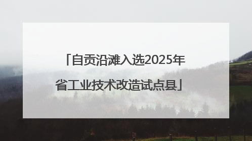 自贡沿滩入选2025年省工业技术改造试点县