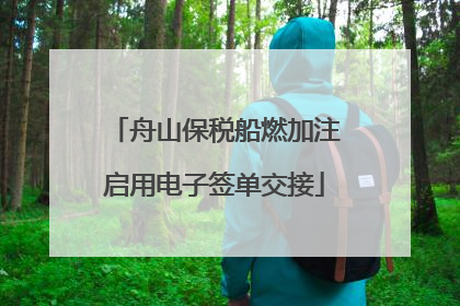 舟山保税船燃加注启用电子签单交接