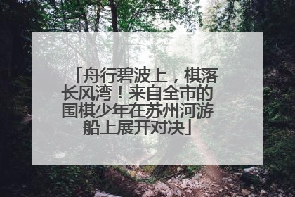 舟行碧波上，棋落长风湾！来自全市的围棋少年在苏州河游船上展开对决