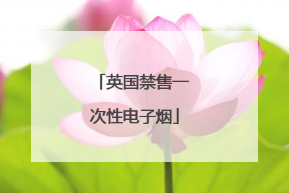 英国禁售一次性电子烟