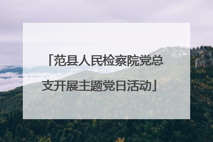 范县人民检察院党总支开展主题党日活动