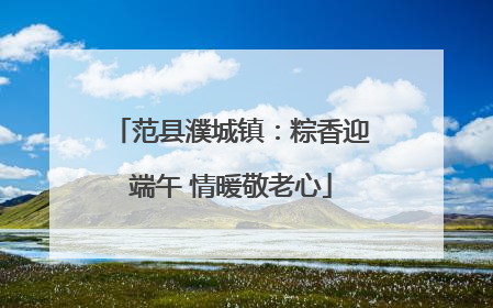 范县濮城镇：粽香迎端午 情暖敬老心