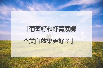 葡萄籽和虾青素哪个美白效果更好？
