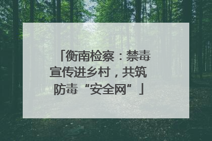 衡南检察：禁毒宣传进乡村，共筑防毒“安全网”