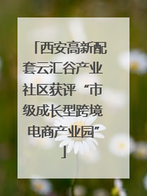 西安高新配套云汇谷产业社区获评“市级成长型跨境电商产业园”