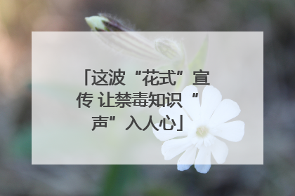 这波“花式”宣传 让禁毒知识“声”入人心