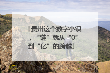 贵州这个数字小镇，“链”就从“0”到“亿”的跨越