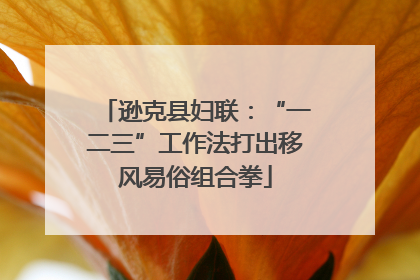 逊克县妇联：“一二三”工作法打出移风易俗组合拳