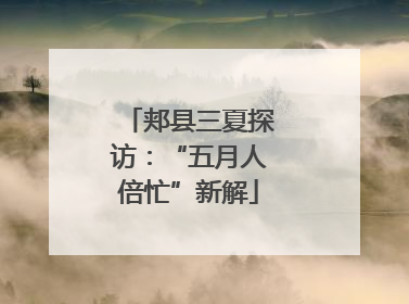 郏县三夏探访：“五月人倍忙”新解