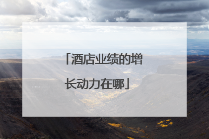 酒店业绩的增长动力在哪