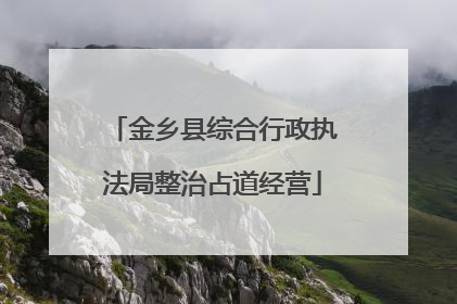 金乡县综合行政执法局整治占道经营