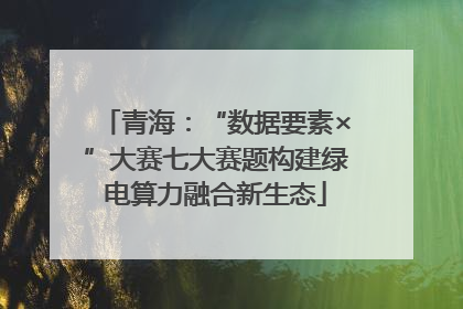 青海：“数据要素×”大赛七大赛题构建绿电算力融合新生态