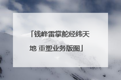 钱峰雷掌舵经纬天地 重塑业务版图