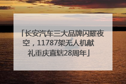 长安汽车三大品牌闪耀夜空，11787架无人机献礼重庆直辖28周年