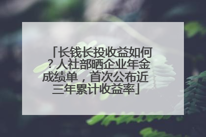长钱长投收益如何？人社部晒企业年金成绩单，首次公布近三年累计收益率