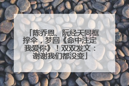 陈乔恩、阮经天同框撑伞，梦回《命中注定我爱你》！双双发文：谢谢我们都没变