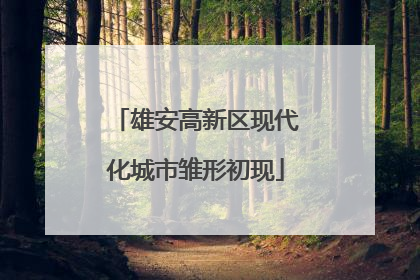 雄安高新区现代化城市雏形初现