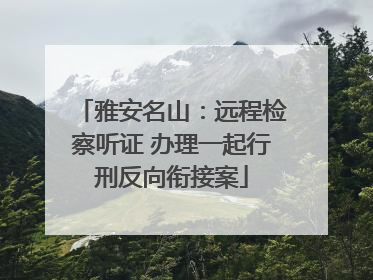 雅安名山：远程检察听证 办理一起行刑反向衔接案