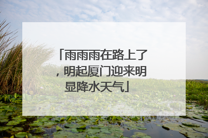 雨雨雨在路上了，明起厦门迎来明显降水天气