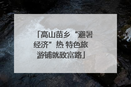 高山苗乡“避暑经济”热 特色旅游铺就致富路